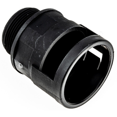 PMA M32 Straight Cable Conduit Fitting, Black 29mm nominal size