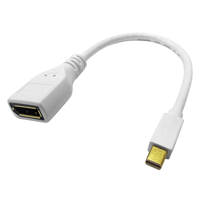 Roline Male Mini DisplayPort to Female DisplayPort Display Port Adapter, 3840 x 2160, 210mm