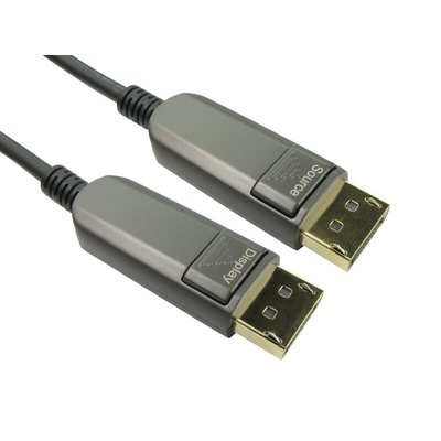 RS PRO Male DisplayPort to Male DisplayPort, PVC Display Port Cable, 8K, 10m