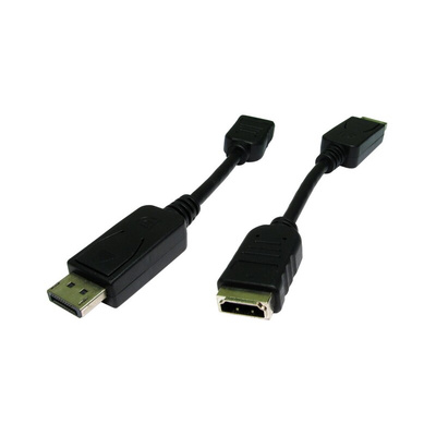 RS PRO Male DisplayPort to Female HDMI, PVC Display Port Adapter, 1080p, 150mm