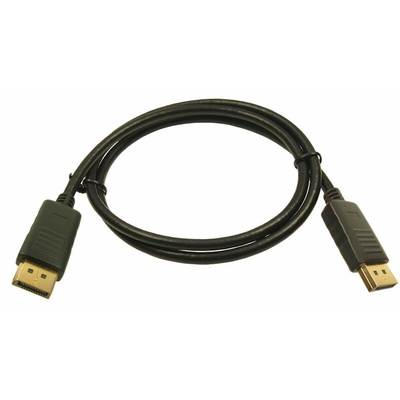 RS PRO Male DisplayPort to Male DisplayPort, PVC Display Port Cable, 8K, 1m
