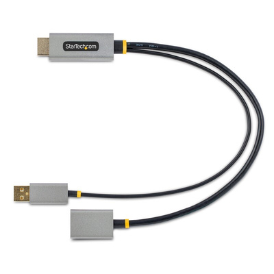 StarTech.com USB 2.0 to Male DisplayPort Display Port Adapter, 4K @ 60Hz, 11.8in