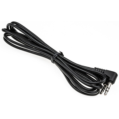 Switchcraft Male 3.5mm Stereo Jack to Male 3.5mm Stereo Jack Aux Cable, Black, 1.8m