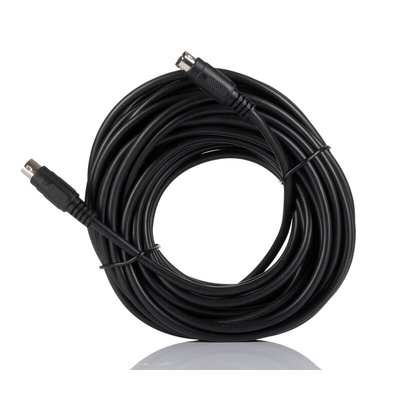 RS PRO Male 4 Pin mini-DIN to Male 4 Pin mini-DIN Black DIN Cable 10m