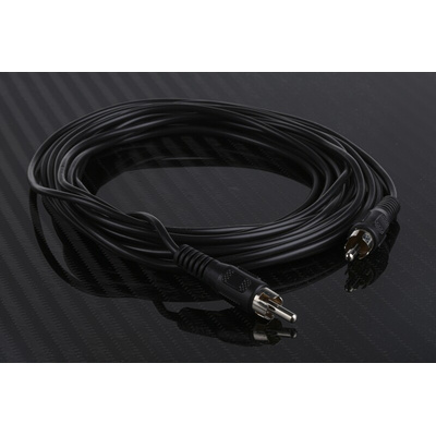 RS PRO Male RCA to Male RCA Aux Cable, Black, 5m