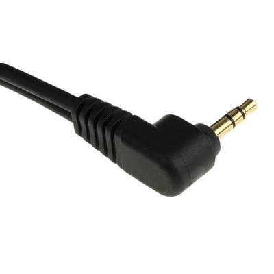 Van Damme Male 3.5mm Stereo Jack to Male RCA x 2 Aux Cable, Black, 3m