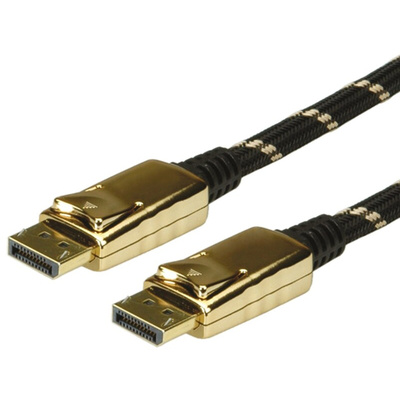 Roline Male DisplayPort to Male DisplayPort, PVC Cable, 1m
