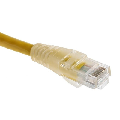 RS PRO Yellow Cat6 Cable U/UTP PVC Male RJ45/Male RJ45, Terminated, 10m