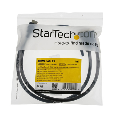 StarTech.com 1920 x 1200 Male HDMI to Male DVI-D Single Link  Cable, 1m