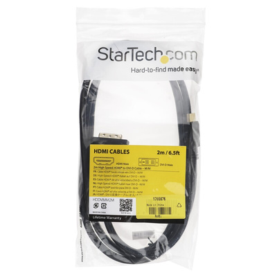 StarTech.com 1920 x 1200 Male HDMI to Male DVI-D Single Link  Cable, 2m