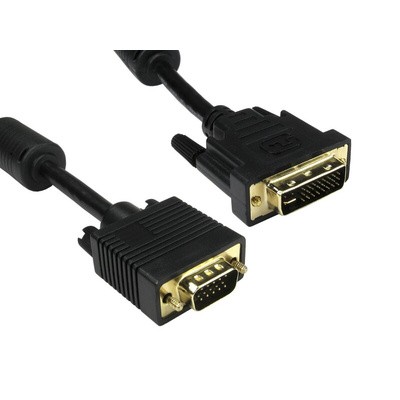 RS PRO, Male DVI-A to Male SVGA  Cable, 2m