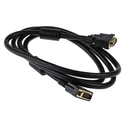RS PRO, Male DVI-I Dual Link to Male DVI-I Dual Link Cable, 2m