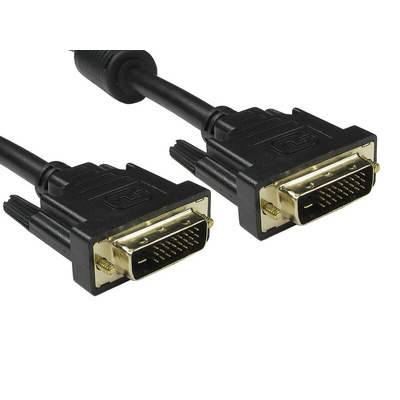 RS PRO, Male DVI-D Dual Link to Male DVI-D Dual Link  Cable, 1m