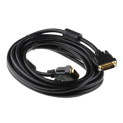 RS PRO, Male DVI-D Dual Link to Male DVI-D Dual Link  Cable, 5m