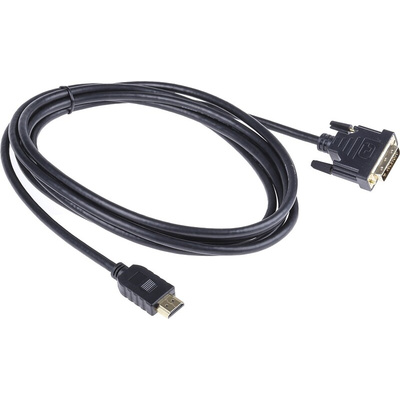 RS PRO 1920x1200 Male HDMI to Male DVI-D Dual Link  Cable, 3m