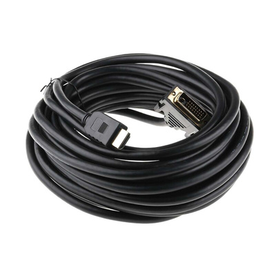 RS PRO 1920x1200 Male HDMI to Male DVI-D Dual Link  Cable, 10m