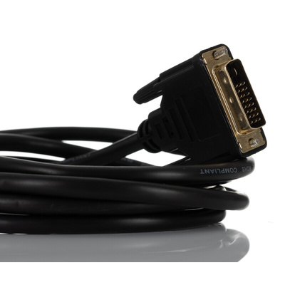 RS PRO 1080 Male HDMI to Male DVI-D Single Link  Cable, 2m