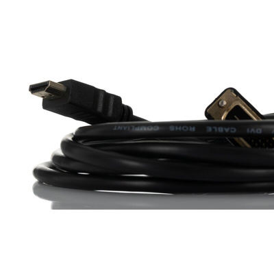 RS PRO 1080 Male HDMI to Male DVI-D Single Link  Cable, 2m