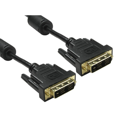 RS PRO, Male DVI-D Single Link to Male DVI-D Single Link Cable, 10m