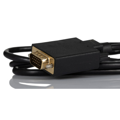 RS PRO Male HDMI to Male VGA Cable, 1m