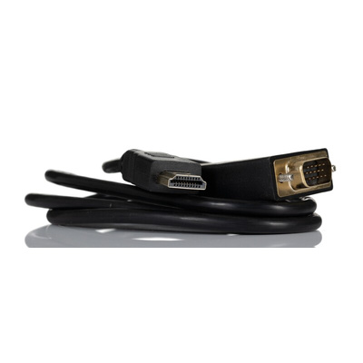 RS PRO Male HDMI to Male VGA Cable, 1m