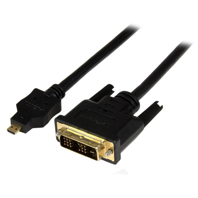 StarTech.com 1920 x 1200 Male Micro HDMI to Male DVI-D Single Link  Cable, 2m