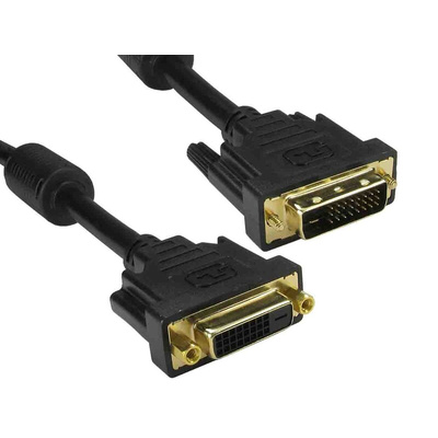 RS PRO, Male DVI-D Dual Link to Female DVI-D Dual Link  Cable, 5m