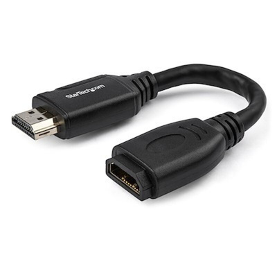 StarTech.com 4K @ 60Hz HDMI 2.0 Male HDMI to Female HDMI  Cable, 15cm