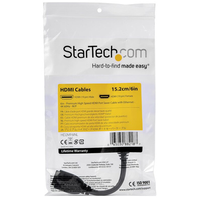 StarTech.com 4K @ 60Hz HDMI 2.0 Male HDMI to Male HDMI  Cable, 2m