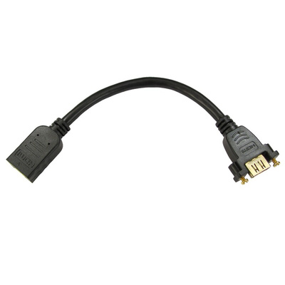 RS PRO 4K Female HDMI to Female HDMI  Cable, 90cm