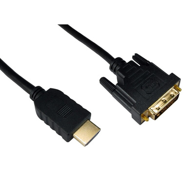 RS PRO 1080p Male HDMI to Male DVI-D Dual Link  Cable, 1.5m
