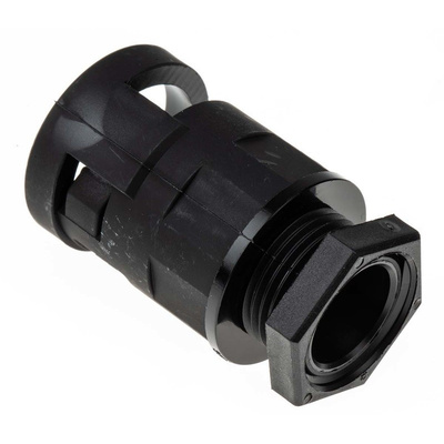 PMA M20 Straight Cable Conduit Fitting, Black 17mm nominal size