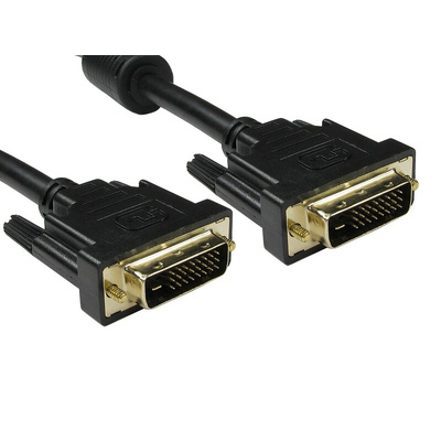 RS PRO, Male DVI-D Dual Link to Male DVI-D Dual Link  Cable, 1m