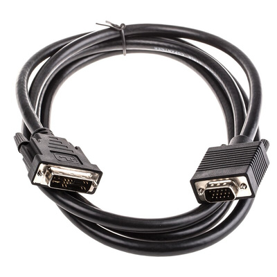Roline, Male DVI-A to Male VGA Cable, 2m