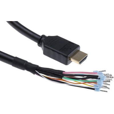 RS PRO Male HDMI to Unterminated Cable, 5m