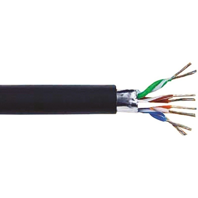 Alpha Wire Black TPE Cat5e Cable FTP, 152m Unterminated/Unterminated