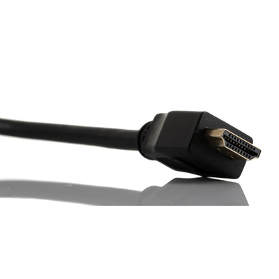 RS PRO Male HDMI to Female HDMI x 2 Cable, 30cm