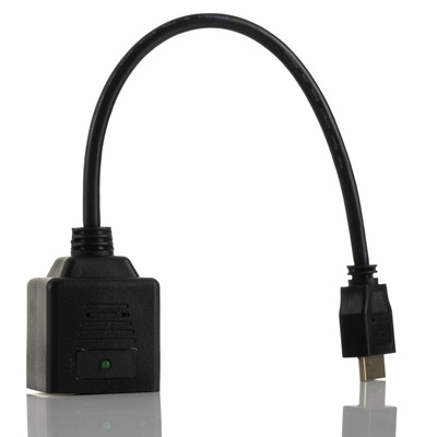 RS PRO Male HDMI to Female HDMI x 2 Cable, 30cm