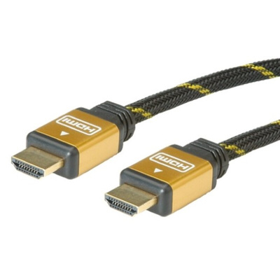Roline High Speed Male HDMI Ethernet to Male HDMI Ethernet Cable, 2m