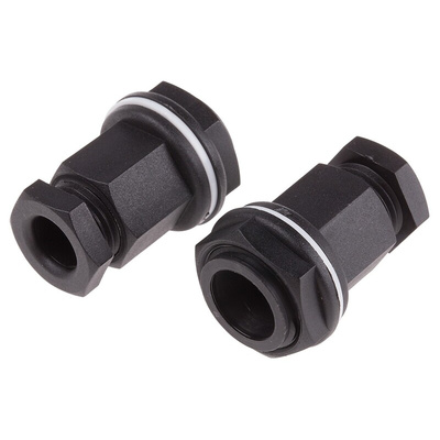 RS PRO Black Plastic Cable Gland, M20 Thread, 4mm Min, 7mm Max, IP55