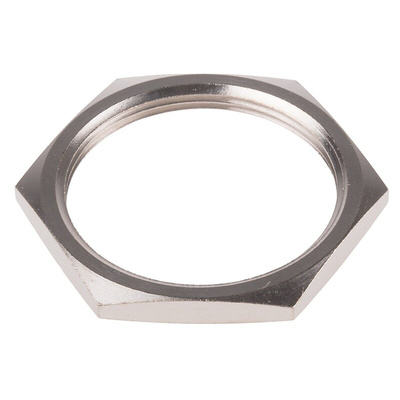 RS PRO Nickel Brass Cable Gland Locknut, M40 Thread