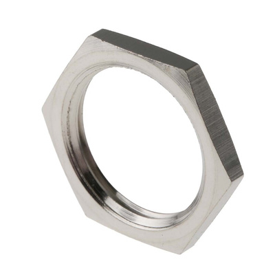 RS PRO Nickel Nickel Plated Brass Cable Gland Locknut, M20 Thread