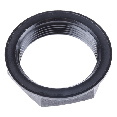 RS PRO Black PA 6 Cable Gland Locknut, M32 Thread