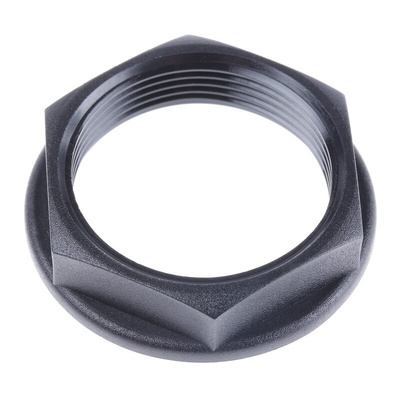 RS PRO Black PA 6 Cable Gland Locknut, M32 Thread