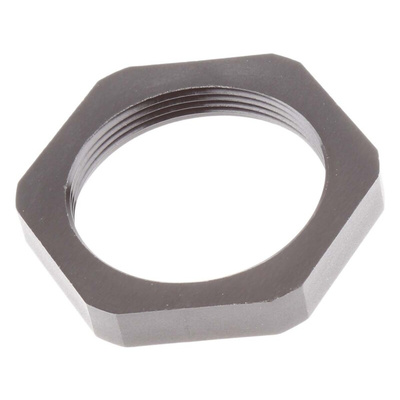 RS PRO Black PA 6 Cable Gland Locknut, M40 Thread