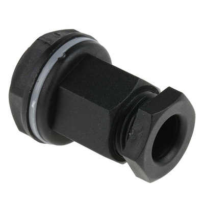 RS PRO Black Plastic Cable Gland, M20 Thread, 7mm Min, 10.5mm Max, IP55