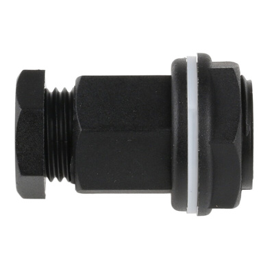 RS PRO Black Plastic Cable Gland, M20 Thread, 4mm Min, 7mm Max, IP55
