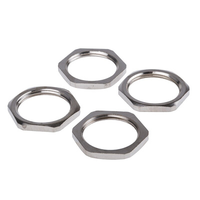 PMA Nickel Nickel Plated Brass Cable Gland Locknut, M25 Thread