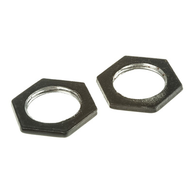 RS PRO Black Steel Cable Gland Locknut, M20 Thread