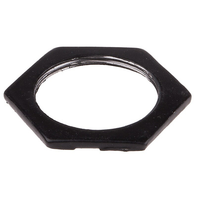 RS PRO Black Steel Cable Gland Locknut, M32 Thread